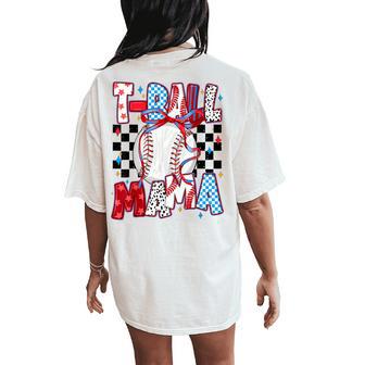 Ball Mom Leopard -Ball Mom Mother's Day 2026 Women's Oversized Comfort T-Shirt Back Print - Thegiftio UK