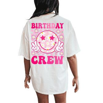 Birthday Crew Matching Family Birthday Party Bday Girl Boy Women's Oversized Comfort T-Shirt Back Print - Thegiftio UK