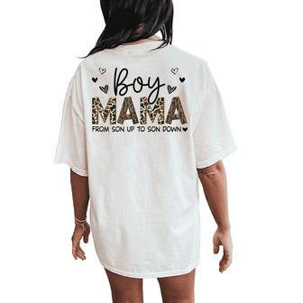 Boy Mama From Son Up To Son Down Camo Happy Mom Women's Oversized Comfort T-Shirt Back Print - Monsterry