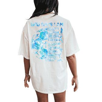 Boys Christian Soccer God Says I Am Religious Faith Graphic Women's Oversized Comfort T-Shirt Back Print - Thegiftio UK