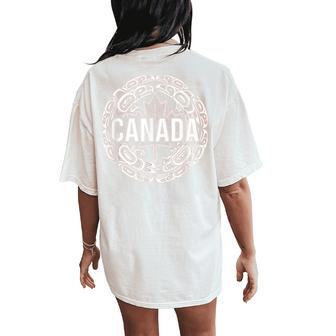 Canada Canadian Flag World Countries Boys Women's Oversized Comfort T-Shirt Back Print - Monsterry