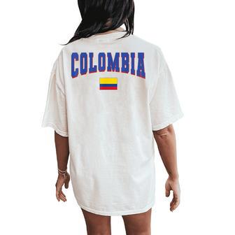 Colombia National Flag Proud Colombian Yellow Women's Oversized Comfort T-Shirt Back Print - Thegiftio UK