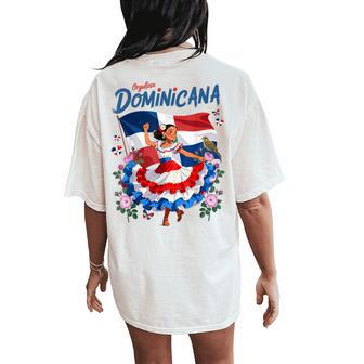 Dominicana Outfit Idea For Girls Dominican Republic Flag Women's Oversized Comfort T-Shirt Back Print - Thegiftio UK