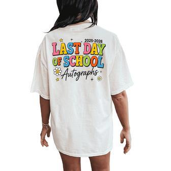 End Of Term Signatures 2025-2026 Student Teacher Autographs Women's Oversized Comfort T-Shirt Back Print - Thegiftio
