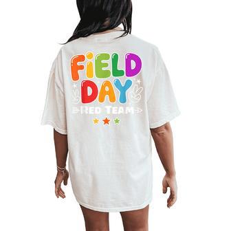 Field Day Red Team Kids Boys Girls Teacher Field Day Games Women's Oversized Comfort T-Shirt Back Print - Thegiftio UK