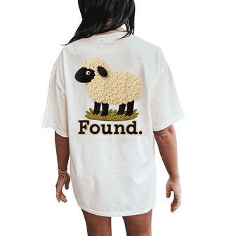 Found Sheep Psalm 23 Christian Faith Women's Oversized Comfort T-Shirt Back Print - Thegiftio UK