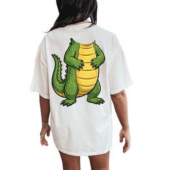 Alligator Adult Kids Gator Costume Women's Oversized Comfort T-Shirt Back Print - Thegiftio UK