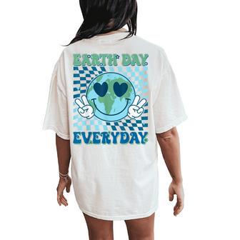 Earth Day Everyday Groovy Hippie Planet Anniversary Women's Oversized Comfort T-Shirt Back Print - Thegiftio UK