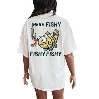 Fishing Fish Hook Cute Boys Kids Men Women's Oversized Comfort T-Shirt Back Print - Thegiftio UK