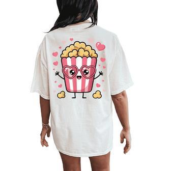 Popcorn For Girls Popcorn Lover Women's Oversized Comfort T-Shirt Back Print - Thegiftio UK