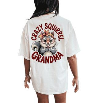 Squirrel Grandma Cute Animal Grandma Women's Oversized Comfort T-Shirt Back Print - Thegiftio UK