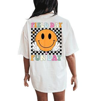 Groovy Field Day Fun Day Retro Field Day 2026 Teacher Kids Women's Oversized Comfort T-Shirt Back Print - Thegiftio UK