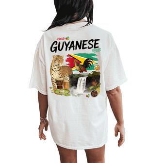 Guyanese Roots Outfit Idea For & Guyana Flag Women's Oversized Comfort T-Shirt Back Print - Thegiftio UK