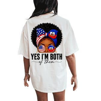 Haitian American Usa Flag Day Haiti Independence Day Women Women's Oversized Comfort T-Shirt Back Print - Monsterry UK