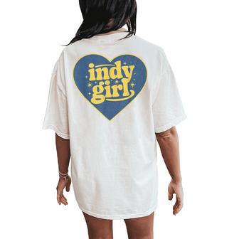 Indianapolis Retro Girl Throwback Indy Girls Women's Oversized Comfort T-Shirt Back Print - Thegiftio UK