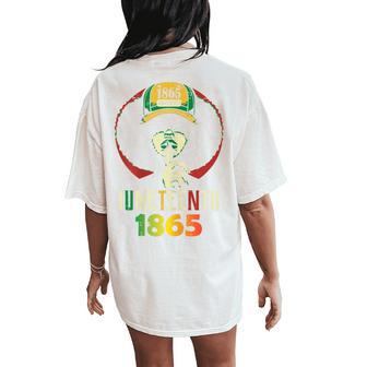 Junenth 1865 Woman Black African June 19Th Women Women's Oversized Comfort T-Shirt Back Print - Thegiftio UK
