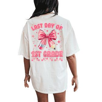 Last Day Of 1St Grade First Graduation Pencil Coquette Girl Women's Oversized Comfort T-Shirt Back Print - Monsterry