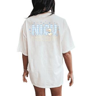 Nicu Nurse Silly Goose Neonatal Intensive Care Unit Nurse Women's Oversized Comfort T-Shirt Back Print - Thegiftio UK