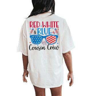 Red White & Blue Cousin Crew 4Th Of July Independence Day For Kids Men Women's Oversized Comfort T-Shirt Back Print - Thegiftio UK