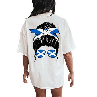 Scottish Girl Scotland Scottish Flag Proud Scottish Woman Women's Oversized Comfort T-Shirt Back Print - Thegiftio UK