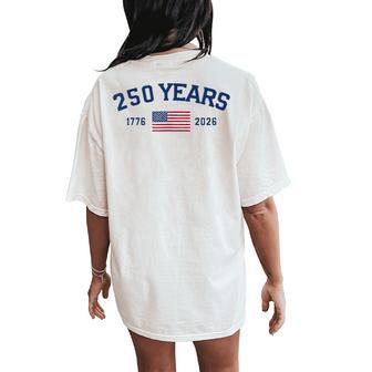 Years American Flag Anniversary Usa Birthday For Women Women's Oversized Comfort T-Shirt Back Print - Thegiftio UK