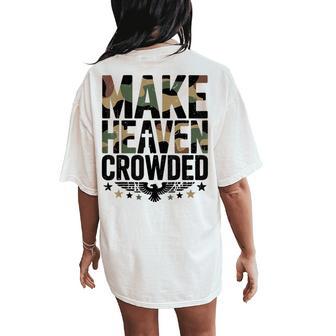Youth Make Heaven Crowded Camouflage Jesus Camo Christian Women's Oversized Comfort T-Shirt Back Print - Thegiftio UK