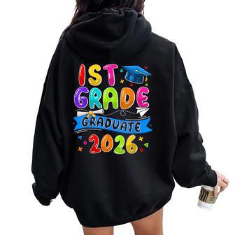 1St Grade Graduate 1St Grade Grad Class Of 2026 Graduation Women Oversized Hoodie Back Print - Thegiftio UK