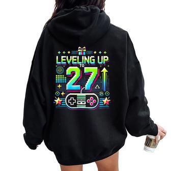 27歳の男性女性、誕生日、27歳の誕生日にプレゼント。 レディース オーバーサイズ パーカー バックプリント - Kawaiitshirt