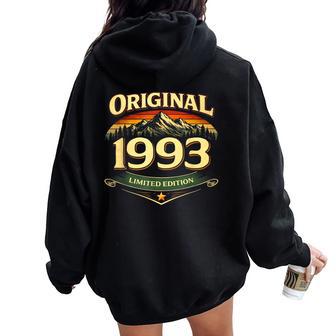 33歳 誕生日 男性女性intage 1993年1993年生まれ レトロデザインブランド レディース オーバーサイズ パーカー バックプリント - Kawaiitshirt