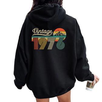 50 Años Cumpleaños Hombre Hecho En 1976Intage Regalo Women Oversized Hoodie Back Print - Regaloses