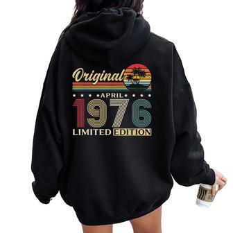 50 Cumpleaños Hombre Regalo Abril 1976 Women Oversized Hoodie Back Print - Regaloses