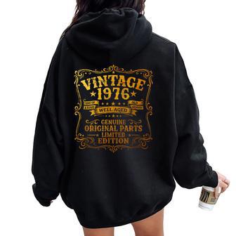 50歳 誕生日 男性女性intage 1976年1976年生まれ レトロデザインブランド レディース オーバーサイズ パーカー バックプリント - Kawaiitshirt