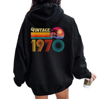 56歳の誕生日プレゼント 56歳 男性 女性 レトロ ヴィンテージ 1970 レディース オーバーサイズ パーカー バックプリント - Kawaiitshirt