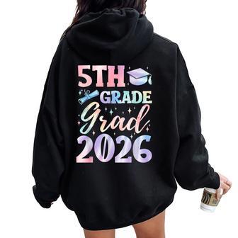 5Th Grade Graduation Class 2026 Elementary School Graduate Women Oversized Hoodie Back Print - Thegiftio UK