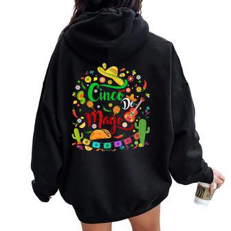 5Th Of May Party Cinco De Mayo Party Women Oversized Hoodie Back Print | Mazezy