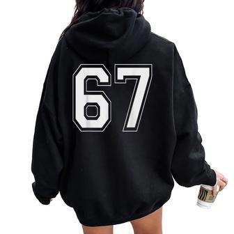 67 Graphique 6 7 Filles Et Garçonsixeven Sweat à capuche oversize pour femme avec imprimé dans le dos - Cadeauxyz