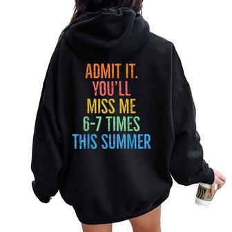 67 Last Day Of School Gen A Last Day Of School Teacher Kids Women Oversized Hoodie Back Print | Mazezy