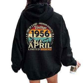 70 Cumpleaños Hombre Regalo Abril 1956 Women Oversized Hoodie Back Print - Regaloses