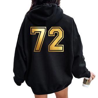 72 Matching Graphique Desports D'équipe Numéro 72 Numéro 72 Sweat à capuche oversize pour femme avec imprimé dans le dos - Cadeauxyz