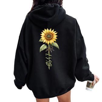 86 47 Floral Sunflower Women Oversized Hoodie Back Print - Thegiftio UK