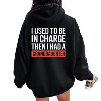 Abuelo Abuela Orgullosos Abuelos De Una Nieta Women Oversized Hoodie Back Print - Regaloses