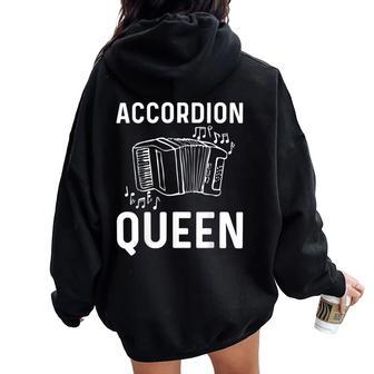 Acordeón Fresco Para Las Es Mamá Jazz Clásico Acorde Musical Women Oversized Hoodie Back Print - Regaloses
