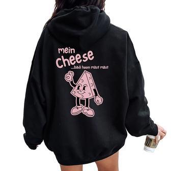 Amateurs De Fromage Bollywood Humour Hindi Drôle Nourriture Jeu De Mots Sweat à capuche oversize pour femme avec imprimé dans le dos - Cadeauxyz