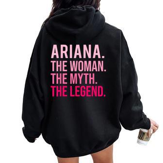 Ariana La Le Mythe La Légende Uneaint-Valentin Drôle Sweat à capuche oversize pour femme avec imprimé dans le dos - Cadeauxyz
