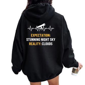 Astrofotografía Arte Para Hombres Es Astrofotógrafo Estrellas Manga Larga Women Oversized Hoodie Back Print - Regaloses