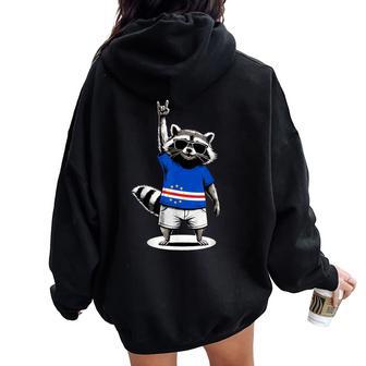 Bandera Caboverdiana Para Hombres Es Y Niños Caboerde Women Oversized Hoodie Back Print - Regaloses