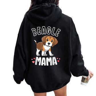Beagle Mama Perro Mamá Para El Día De La Madre Para Beagle Lover Women Oversized Hoodie Back Print - Regaloses