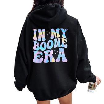 In My Boone Era Boone Heart Kids Groovy Women Oversized Hoodie Back Print - Thegiftio UK