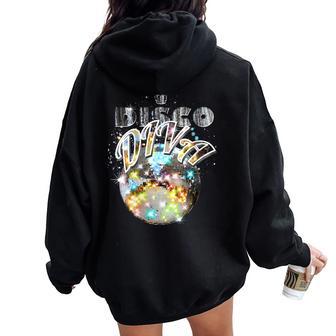 Boule Disco Diva Queen – 70S Retrointage Dancing Sweat à capuche oversize pour femme avec imprimé dans le dos - Cadeauxyz