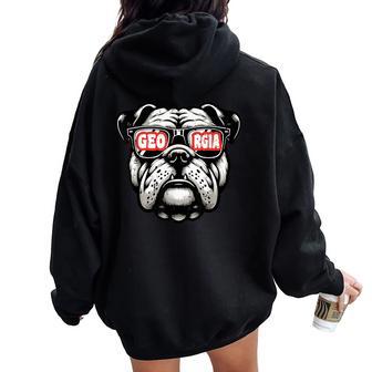 Bulldog Boys Youth N Kids Girls Women Oversized Hoodie Back Print - Thegiftio UK